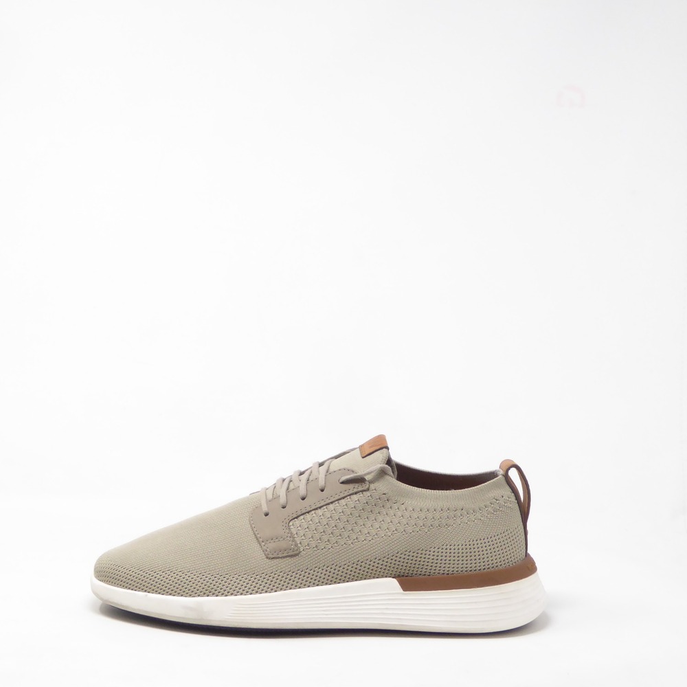 Wolf & Shepherd Mens SwiftKnit Plain Toe Derby Shoes Tan Beige Low Sneakers 9